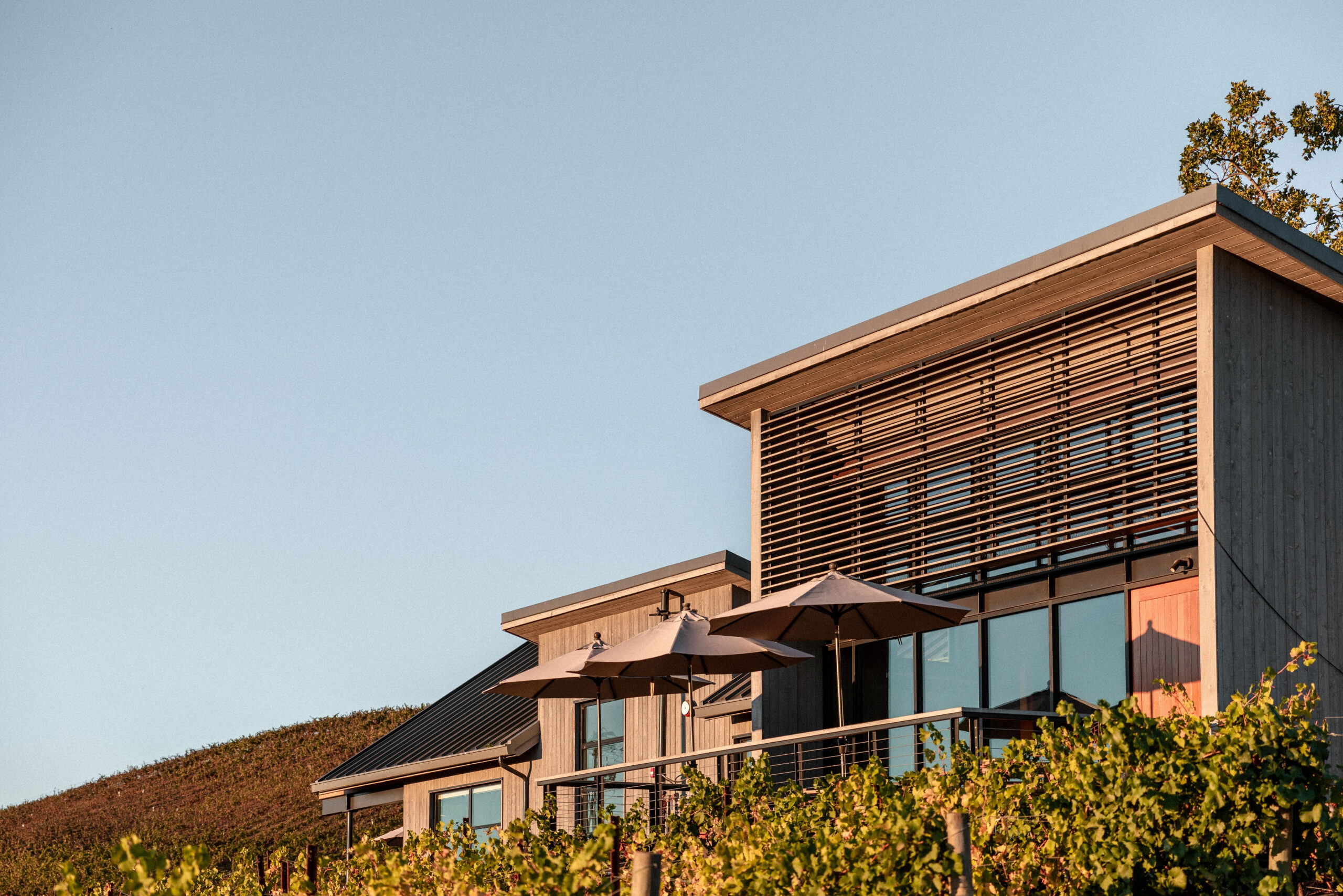 View of the Estate House from east deck