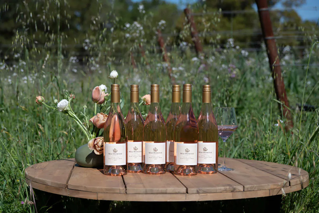 Bottles of Rosé on a table