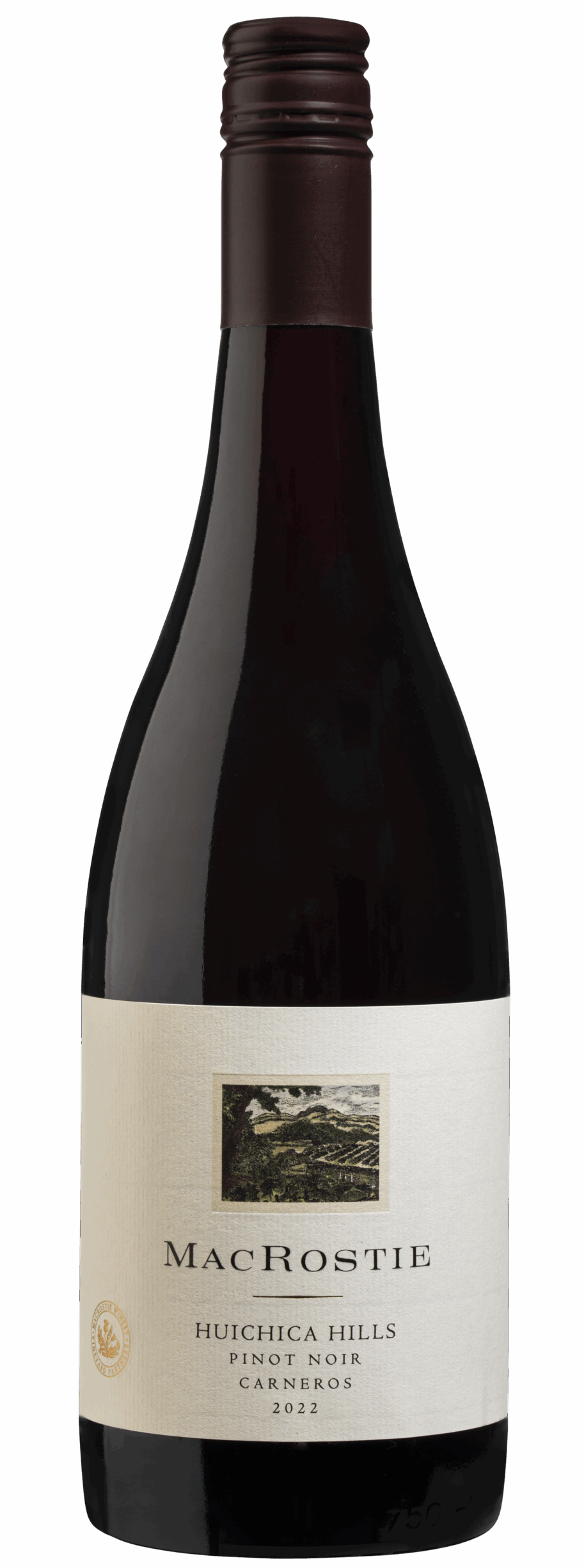 Bottle of 2022 Huichica Hills Pinot Noir