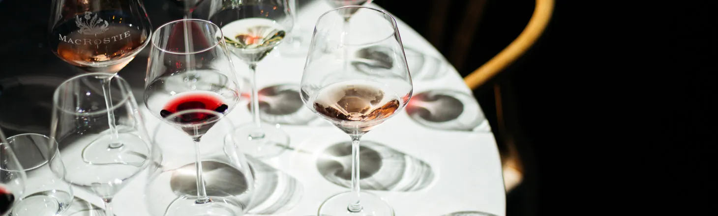 Wine Glasses on a table