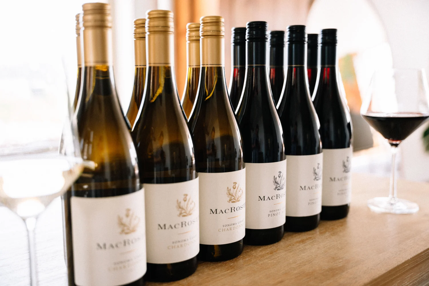 Lineup of MacRostie wines.
