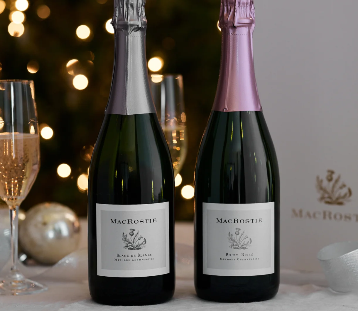 Sparkling wine gift set.