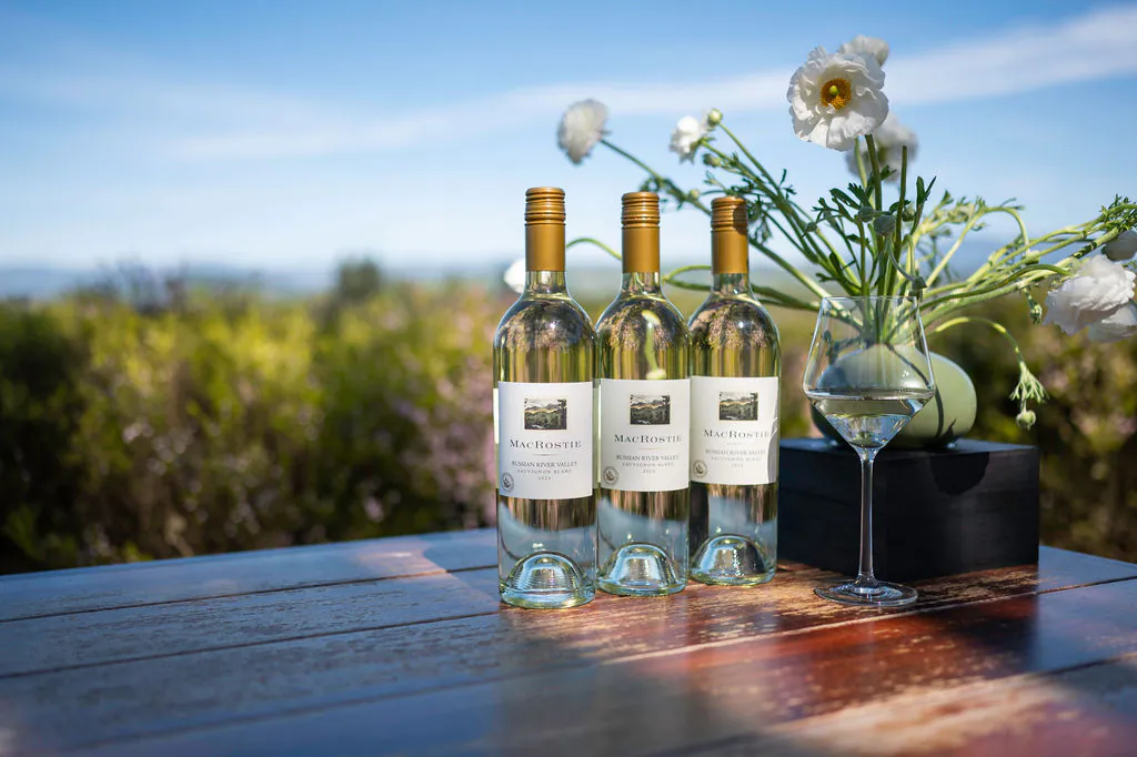 MacRostie Sauvignon Blanc on a Table
